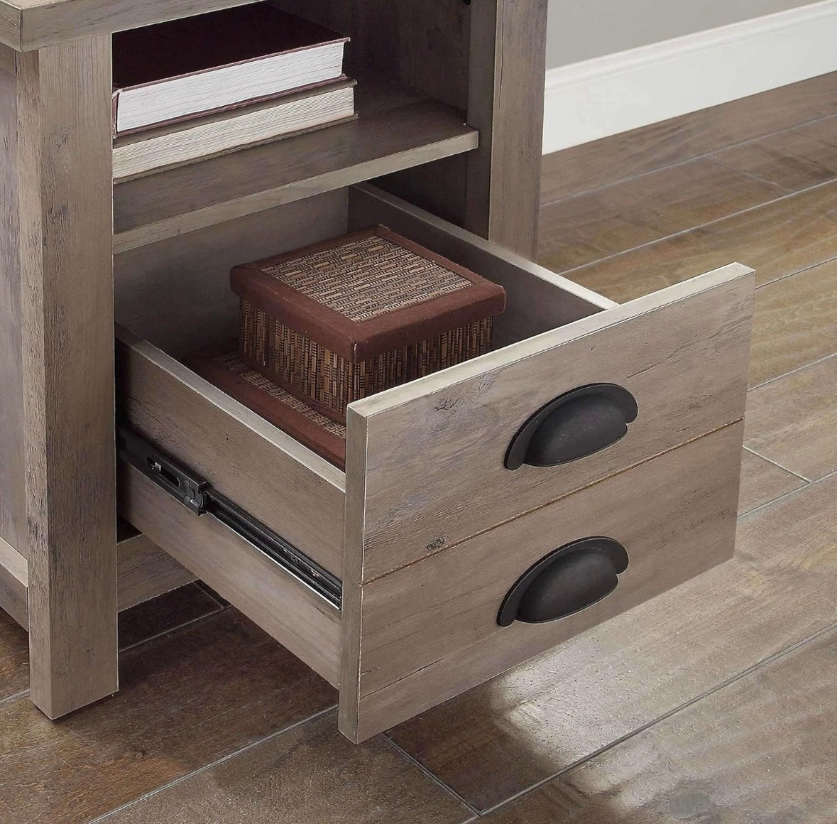 Better Homes and Gardens Granary Modern Farmhouse End Table - Rustic Gray